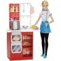 Set de juegos y muñeca Barbie cocinera de espagueti