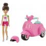 Muñeca y Moto Barbie On the Go Pink