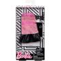 Ropa Barbie - Vestido rosa y negro con purpurina
