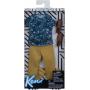 Moda Ken Conjunto de dos piezas con pantalón marrón y camiseta floral azul y calzado marrón