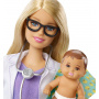 Muñeca y Playset Barbie Baby Doctor (rubia)