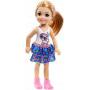 Muñeca Barbie Club Chelsea con camiseta gatito (rubia)