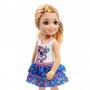 Muñeca Barbie Club Chelsea con camiseta gatito (rubia)