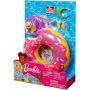 Juego de muebles para exteriores de Barbie con flotador de rosquilla (realmente flota), juguete para cachorro que arroja agua y 8 accesorios temáticos