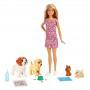 Muñeca y mascotas de la Guardería de perritos de Barbie