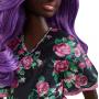 Muñeca Barbie Fashionistas n.º 125 Morena con Pelo Lila y Vestido de Flores