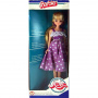 Muñeca Barbie Fahsion (Japón) vestido morado topos