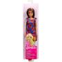 Muñeca Barbie básica con vestido azul con flores