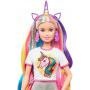 Barbie Pelo Fantasía Muñeca para peinar con Accesorios de Moda y Diademas con mechas de Unicornio y Sirena