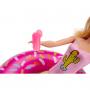 Muñeca Barbie con Flotador de Piscina en Forma de Donut Bañador Rosado, rubia