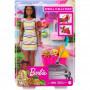 Barbie Stroll 'n Play Pups  Playset con muñeca Barbie, 2 cachorros y cochecito para mascotas