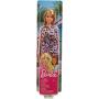 Muñeca Barbie básica con vestido morado con corazones