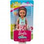 Barbie Club Chelsea Doll, 6-inch Brunette Wearing Fierce Tiger Graphic and Removable Floral Skirt