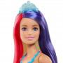 Muñeca ​Barbie Dreamtopia Princess (11.5-inch) with Extra-Long Two-Tone Fantasy Hair, Hairbrush, Tiaras and Styling Accessories