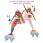 Muñeca sirena Barbie  Dreamtopia Rainbow Magic  con cabello arcoíris y función de cambio de color activada por agua