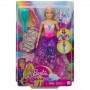 ​Muñeca Barbie Dreamtopia 2 en 1 de princesa a sirena que se transforma a la moda (rubia, 11,5 pulgadas) con 3 looks y accesorios