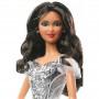 Muñeca Barbie navideña 2021, morena de pelo rizado