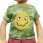 Muñeco Barbie Chelsea con camiseta camuflaje y emoji