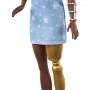 Barbie Fashionistas Doll #146 con 2 trenzas y vestido con estampado de estrellas