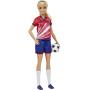 Barbie Tú puedes ser lo que quieras... Futbolista con Camiseta roja y balón