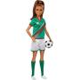 Barbie Tú puedes ser lo que quieras... Futbolista con Camiseta verde y balón