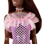 Muñeca Barbie Glitz con vestido rosa metálico