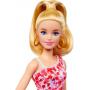 Muñeca Barbie Fashionistas 205 con cola de caballo rubia y vestido floral
