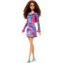 Muñeca Barbie Fashionistas 206 con cabello ondulado y pecas