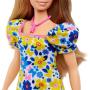 Muñeca Barbie Fashionistas 208 Muñeca Barbie con síndrome de Down con vestido floral