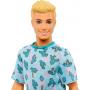 Muñeco Barbie Ken Fashionistas 211 con cabello rubio y camiseta de cactus