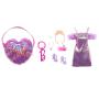 Ropa de Barbie, bolsa de lujo con atuendo de cumpleaños y accesorios temáticos
