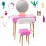 Paquete de muebles y accesorios de Barbie, juguetes para niños, tema de tocador