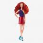 Muñeca Barbie Looks, Pelo rojo rizado, traje de bloque de color con minifalda