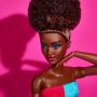 Muñeca Barbie Looks, Cabello negro natural, top corto con bloques de color