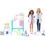 Set de juegos Laboratorio Barbie con 2 muñecas, mesa y más de 10 accesorios