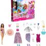 Muñeca Barbie y calendario de adviento de moda, 24 sorpresas de ropa y accesorios