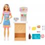 Muñeca Skipper Barbie con juego de snack bar con función de cambio de color y accesorios primeros trabajos