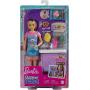 Muñeca Skipper Barbie con juego de snack bar con función de cambio de color y accesorios primeros trabajos