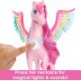 Barbie A Touch Of Magic Pink Pegasus con cachorro, juguetes de caballo alado con luces y sonidos