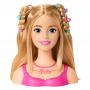 Cabeza de peinado Barbie y accesorios