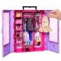 Barbie Closet, Juguetes para niños, set de juegos Barbie Fashionistas, 6 perchas