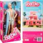 Muñeco Ken de Barbie la película con un conjunto a juego de playa a rayas pastel