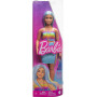 Muñeca Barbie Fashionistas #218 con top arcoíris y falda verde azulado