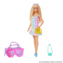 Ropa para muñeca Barbie, bolso de lujo con llavero y accesorios veraniegos (1 atuendo)