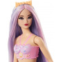 Muñeca Barbie Sirena Pelo Rosa y Morado