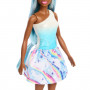 Muñecas Barbie Unicornio con cabello de fantasía, trajes degradados y accesorios de unicornio (Azul)