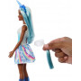 Muñecas Barbie Unicornio con cabello de fantasía, trajes degradados y accesorios de unicornio (Azul)