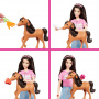 Barbie Mysteries: The Great Horse Chase Stable Playset con muñeca de moda, pequeño pony de juguete y más de 10 accesorios