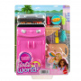 Barbie World Juego de Parrilla para Barbacoa de Juguete con 7 Accesorios para Casa de Muñecas, Incluida una Parrilla con Tapa Que Funciona y Comida