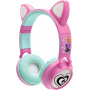 LEXIBOOK - Mattel Barbie - Auriculares inalámbricos Recargables 2 en 1 con Luces, Sonido estéreo, Bluetooth y con Cable, Plegables, Ajustables, Luces LED